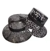 Leopard PVC Rain Hat Foldbar mjuk vattentät bred grim hink Cap Sun Hat For Women Girls Ladies8017150