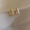Kolczyki sumeng nowe kwadratowe kolczyki dla kobiet luksusowe koło kolczyka ślub estetyczna moda biżuteria biżuteria Aretes 2024