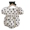 SECCHE 2022 Summer New Baby Girl Clothes Cute Dot Princess Bodysuit Toddler Girls Short Short Shory Case con fascia 024m