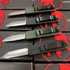 Mini Micro Tech x02 Auto OTF Knife 1.77 "D2 STALOWY BARDE ALIGATION ALUMINUM CAMPIGN Outdoor Taktyczne narzędzie do samoobrony narzędzie EDC kieszonkowe