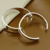 Strands Aravant 925 Silver 2pcs Braccialetti a braccialetti aperti liscio per donne set di gioielli natalizi