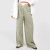 Women's Pants Hirigin Y2K Striped Lounge Vintage Elastic Waist Loose Comfy Casual Pajama Sleeping Trousers