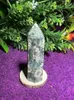 Figurines décoratives Natural Green Cherry Blossom Agate Crystal Quartz Obelisk Heury Gemstone Room DecorationorNamements