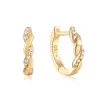 Klipp Roxi 100% tidigare test 925 Sterling Silver Ear Buckle 9mm Classic Tvists Moissanite Diamond Hoop Earring For Women Wedding Jewelry