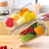 Opslagflessen huishouden koelkast organizer containers keuken items doos plastic apart groente fruit verse dozen