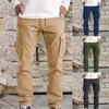 Pantalon masculin Classic Cargo Cargo Men Coton Slim Fit Green Green Corée Fashion Automne Hiver Hiver Casual pantalon Papt de survêtement masculin