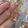 Fashion Luxury Blgarry Designer Necklace Versione alta Mini Diamond Full Diampe Vite in vita Donne 18K in oro denso piccolo gioiello pieno con logo e scatola regalo