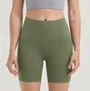 LL-033 Yoga Şort Kıyafetleri Egzersiz Fitness Giyim Lu Kısa Pantolon Elastik Pantolon Spor Giyim Cepleri Çalışan Kızlar