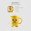 Toothbrush Thickened Baby Toothbrush Cup Creative Little Yellow Duck Cup Cartoon Mouthwash Cup Children Brush Cup Antifall Cup Wholesale