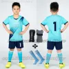 Équipement Nom personnalisé gratuit + numéro23 Boys Football Jersey Filts Child Soccer Sports Uniforms Kids Sportswear Kits Children's Football Suit