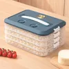 Bottiglie di stoccaggio impilabile snack box capacità gnocchi con manico portatile coperchio ermetico organizzare wontons per frigorifero