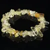 Strands Natural Crystal Gemstone Bracelet Irregular Energy Stone Beads Chips Jewelry Amethyst Aquamarine Wristband Bangles for Women Men