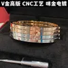 Designer charm High end Carter Narrow Edition Bracelet for Men and Women 18k Rose Gold Six Diamond Ten Screwdriver Colorless