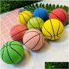 Novelty Items 6Cm Super High Elasticity Mini Rubber Basketball Decompression Hollow Patting Ball Childrens Toys Model Ornaments Drop Dhtbn