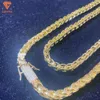 Lifeng Jewelry Wholesale Hip Hop Mens Chain 14K 18K Gold plaqué 925 Collier de chaîne Franco Silver Silver 6 mm