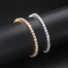 Bracelet de tennis en cristal glacé pour les femmes punk hiphop luxe aaa cubic zirconia mariage or couleurs chaîne de mains bijoux ohh118 240423