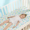 Ställer in Goodbaby Baby Urine Pad Waterproof Diaper Nappy Urin Mat Kid Simple Bedbling Changing Cover Pad Sheet Protector 120x65cm 2st
