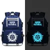 Taschen Supernatural SPN Evil Backpack USB Port Rucksack Tasche Schlangenmuster Teenager School Taschen Reise Schulter Laptop Tasche