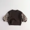 Truien jongens en meisjes baby stiksel ronde nek gebreide pullover top losse herfst en winter nieuwe kindertrui gebreide top