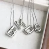 Colliers Silver Color ballons 26 Lettre initiale Collier Pendant Collier Alphabet Personnalisé Collier de tour de cou pour femmes bijoux pour hommes