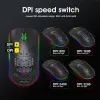 Mice New 2.4G Wireless Gaming Mouse Lightweight Home Office Rechargeable RGB 3600DPI For PC Laptop Computer Black White