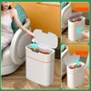 1316L Smart Sensor Trash Can Home Intelligent Waste Bin Bask Bashbin Kitchen USB Cargando Touch Basket de basura 240408