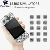 Spieler Powkiddy New Q90 3inch IPS Bildschirm Handheld -Konsole Dual Open System Game Console 16 Simulatoren Retro für PS1 Kids Gift 3D -Spiele