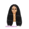 13 * 4 A+Curly transparent lace headband with long curly hair natural all human wig