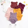 Newborn Cotton Linen Romper Kids Baby Girls Clothes Sleeveless Romper Cotton&Linen Toddler One-Piece Sunsuit Outfit Suite Clothing Sets LL