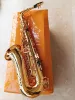 Saxofon Bästa kvalitet Golden Alto Saxophone 62 Japan Brand Alto Sax Eflat Music Instrument med munstycke Professional