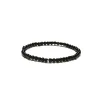 Brins notation minimaliste Bracelet en pierre d'obsidienne Men 4/6/8/10 / 12 mm noir lisse Braslet Braslet Meditation bijoux Brazalete noir