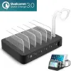 Hubs Multi USB Charger Station 6 Ports QC 3.0 70W Hub desktop di ricarica rapida per iPhone 14 Pro Max Samsung iPad Carregador Apple Watch