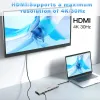 Hubs Fenvi Tipo C Hub 8 in 1 USB C 3.0 a 4K HDMicompatible RJ45 PD 100W Ethernet Port SD/TF Schema slot Stato per MacBook
