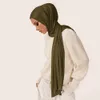 Mode Modale katoenen trui Hijab sjaal Lange moslim sjaals vlakte zachte tulband tie head wraps voor vrouwen Afrika hoofdband 170x60cm 240423