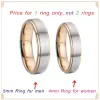 Bands Love Alliances Classic Marriage Promise Wedding Rings Set for Couples Men and Women Gift Titanium Stainless Steel Men's Ring