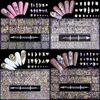 21 Bijoux en diamant de grille pour nail art décorations ongles AB Bottom Force Nail Art Luxe Nail en forme d'illusion diamant couleur 240412