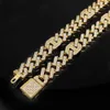 15mm Diamond Micro Inlaid Full Japanese Letter 8-word Splicing Cool Flip Style Hip-hop Cuban Chain