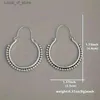 Boucles d'oreilles de cerceau rond Hollow Round DeLate Chandelier Delate