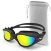 Goggli di nuoto polarizzati per lenti per protezione UV anticuolnamente da uomo Donne Waterproof Regolable Silicone Swim Glasses Adulti 240417
