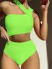 Swimwwear Women's Sexy One Piece Swimsuit 2024 Femmes Solide Black Body Out Bodys Push Up Place Bathing Fult High