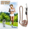 Leashes 2.6M Hands Free Dog Slip Leash for Running Multifunctional Dog Training Leads Nylon Double Leash for Puppy Small & Large Dogs