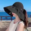 قبعات واسعة الحافة UV حماية دلو القبعة الصيف قابلة للطي Sunshade محمولة تنفس بنما