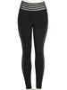 Leggings pour femmes pantalons de yoga en dentelle noire