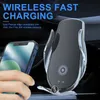 Cell Phone Mounts Holders Universal Car Cell Phone Holder Bracket 15W Wireless Charging Handsfree Phone Holder In Car For Dashboard Windshield Vent Y240423