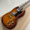 sg electric guitar mahogany body rosewood fretboard vintage sunburst color tune-o-matic bridge chrome hardware 6strings guitar