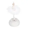 Figurines décoratines Ballet Musical Box Girl's Festival Keeprsake Resin Decorment (blanc)