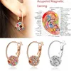 Charm 1Pair Magnetic Slimming örhängen gå ner i vikt Bodin Relaxation Massage Slim Ear Studs Patch Health Syckel flickor Kvinnor Bästa gåva Y240423