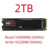 Boîtes Brand d'origine 990pro 1TB 2TB 4TB SSD M2 2280 PCIE 4.0 NVME LIRE 10000 MB / S DISK HARD SOST SOSD SOST pour la console de jeu / ordinateur portable / PC / PS5