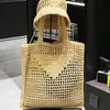 Tote Bag Designer Straw letter single shoulder crossbody Convenient storage of summer beach bags Lafite linen woven bag with large capacity for leisure