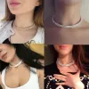 Colliers Traizy Sparkling Silver Colon Crystal Collar Chain Choker Collier Bridal Wedding Fart